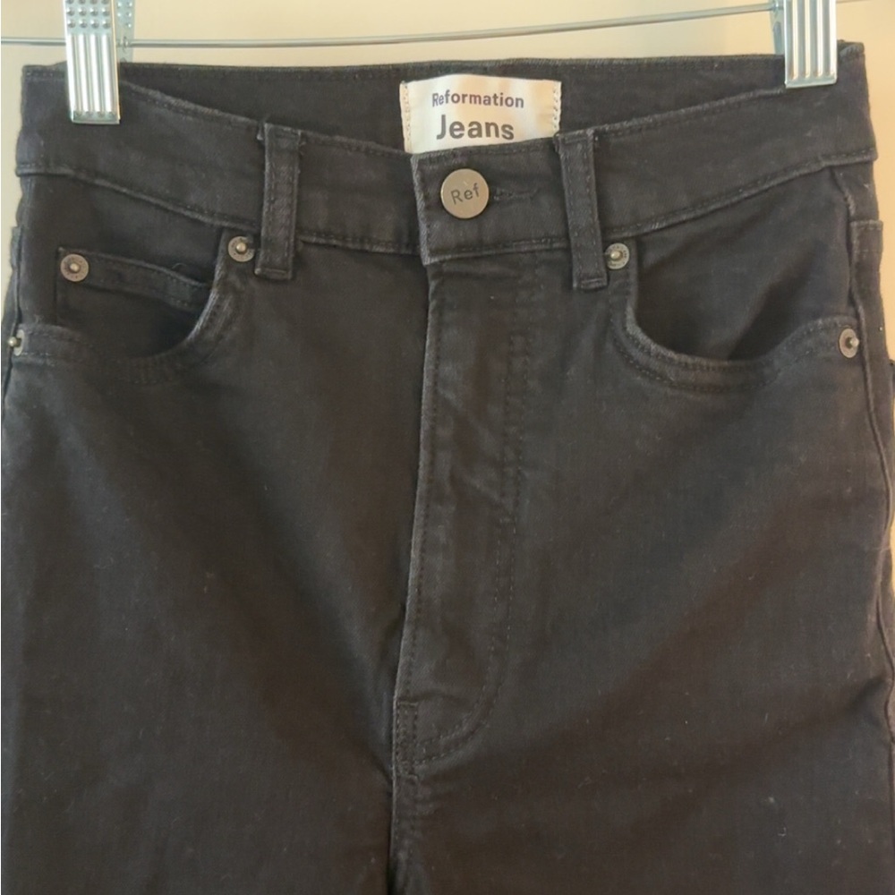 Reformation Harper Jean in Black - Picture 2 of 7